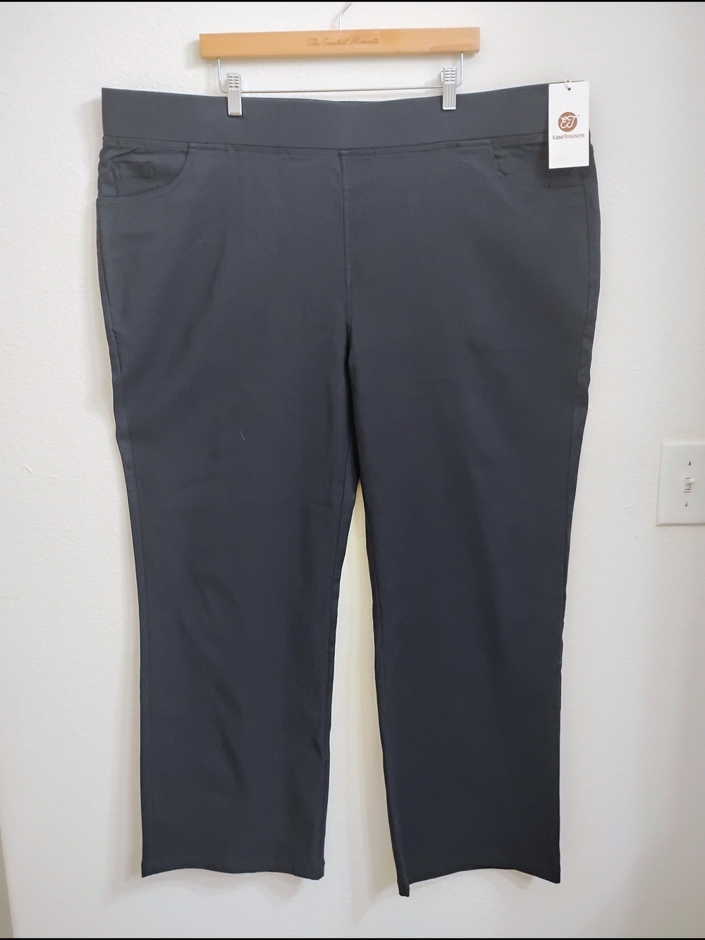 Ease Trousers Navy Plus Size Straight Leg Stretch Pants Women's 5X